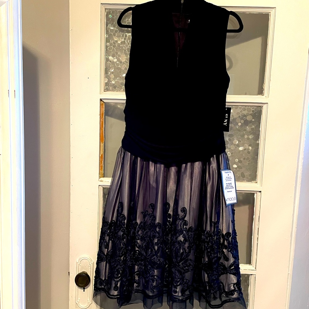 Navy blue cocktail dress